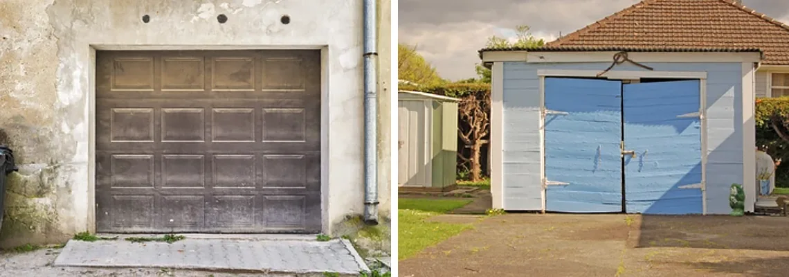 Rotten Steel Garage Door Repair in Chicago, Illinois