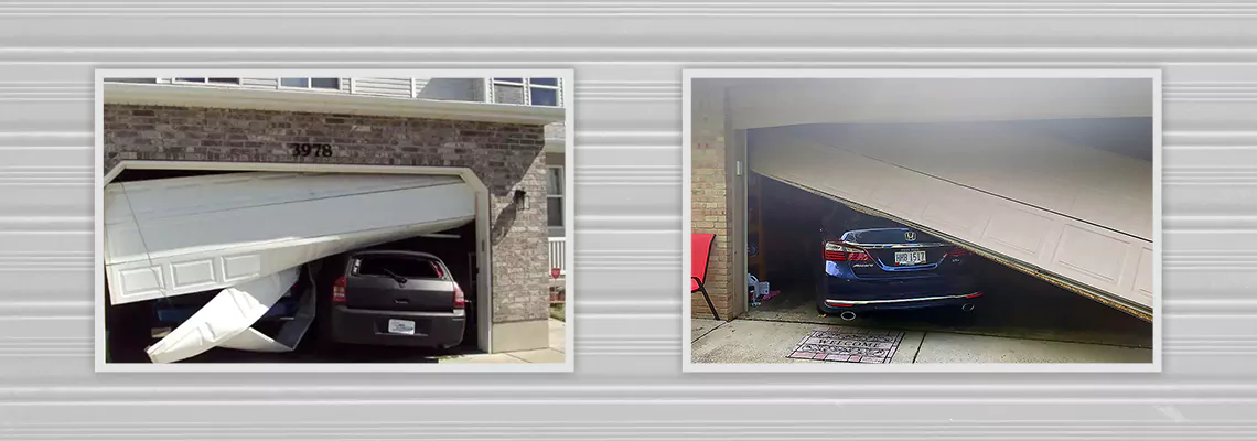 Repair Commercial Garage Door Got Hit By A Car in Chicago, Illinois